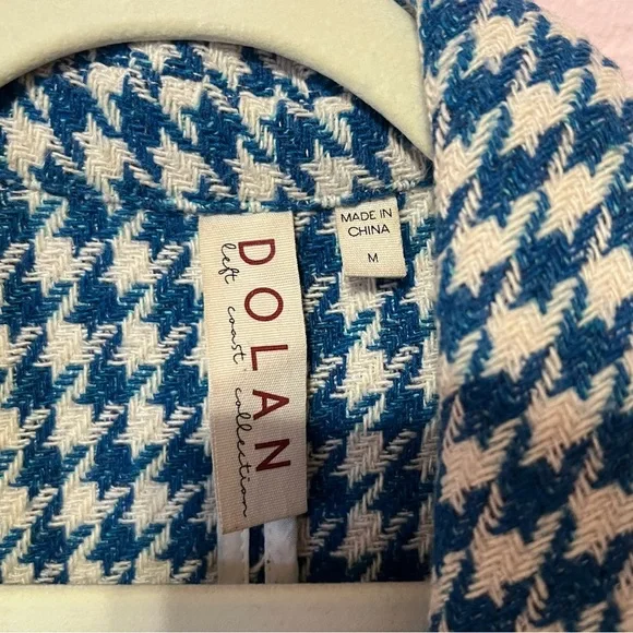 Anthropologie Dolan brought blue houndstooth blazer jacket - Picture 4 of 4